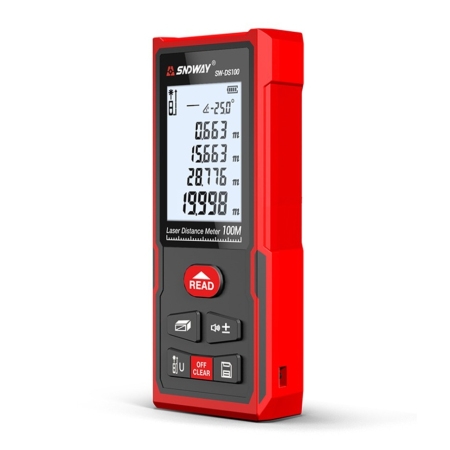 Уцененный товар.Лазерный дальномер SNDWAY SW-DS100 100м(Витрин. образец. Вскрыт. упаковка)